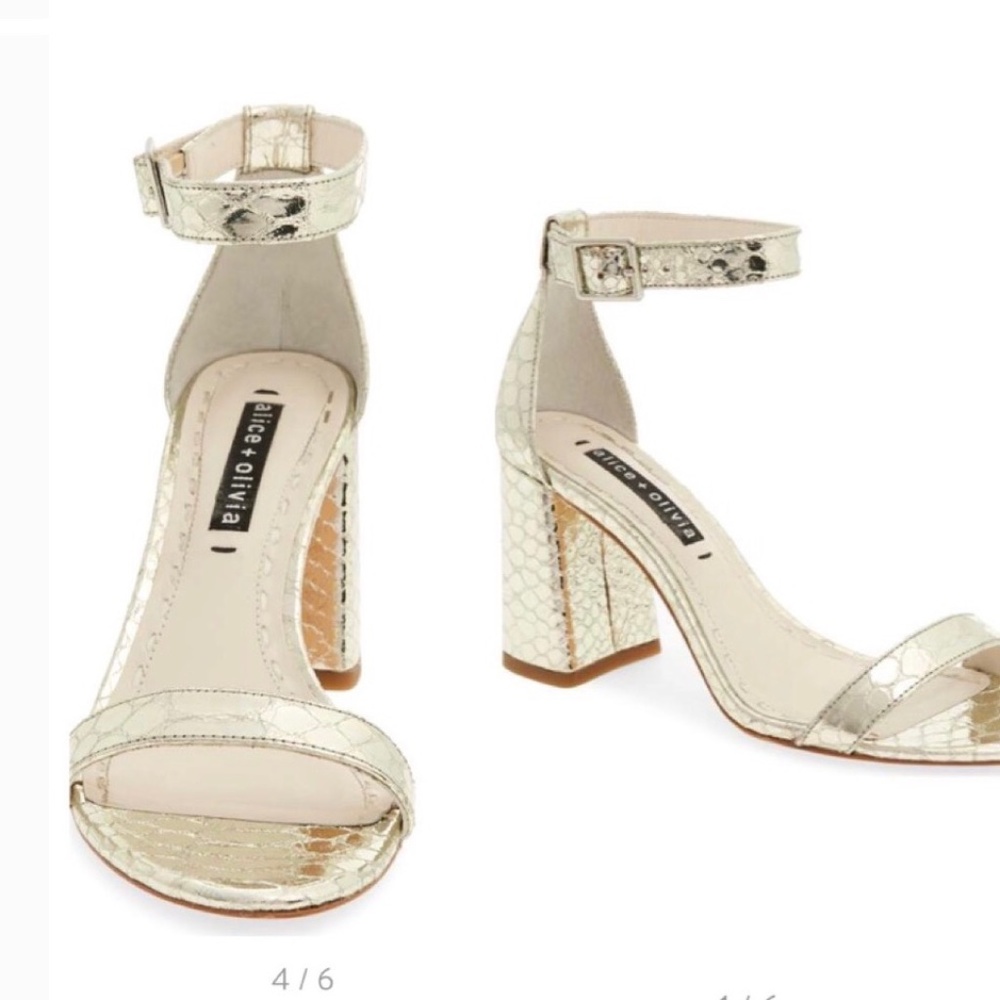 Alice and Olivia Gold Heels